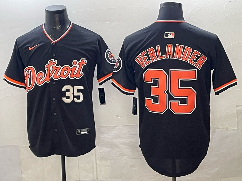 Men Detroit Tigers #35 Verlander black Game Nike MLB Jersey0314003->detroit tigers->MLB Jersey